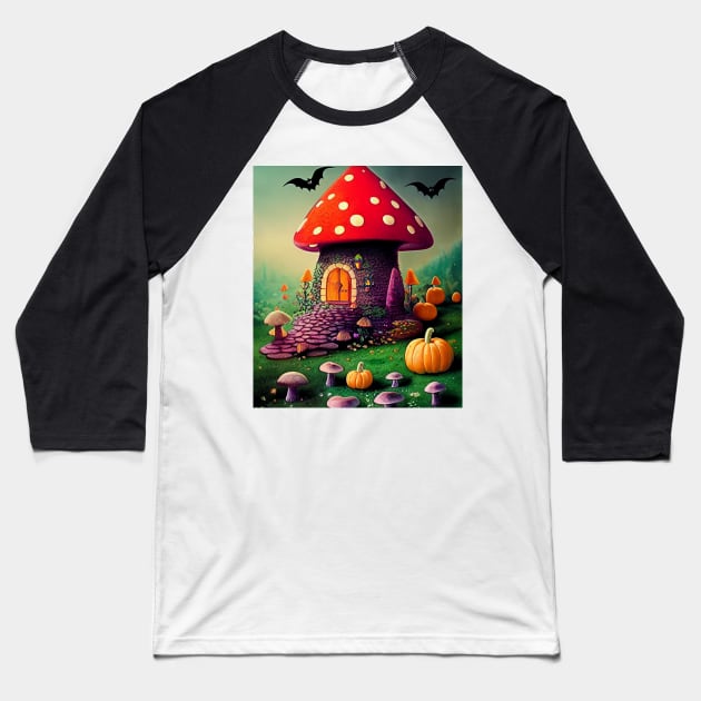 Even The Fairies Celebrate Halloween Baseball T-Shirt by MyMagicalPlace